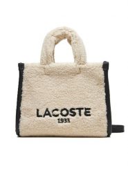 Lacoste Torebka NF5116HX Écru. Torebki klasyczne damskie Lacoste, bez wzorów, z materiału, bez dodatków. Za 549.99 zł.