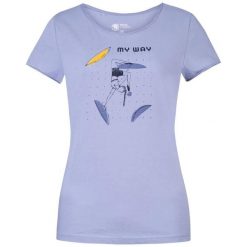 Koszulka damska Rafiki Jay. Niebieskie bluzki damskie Rafiki, bez wzorów, sportowe, bez kołnierzyka, bez ramiączek. Za 218.30 zł.