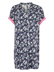 Roadsign Sukienka w kolorze granatowo-biało-różowym rozmiar: S/M. Niebieskie sukienki damskie Roadsign, na co dzień, m, bez wzorów, z wiskozy, bez kołnierzyka, bez ramiączek, midi, proste. Za 69.99 zł.