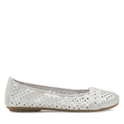 Baleriny Rieker. Szare baleriny damskie Rieker, bez wzorów, bez obcasa. Za 269.99 zł.