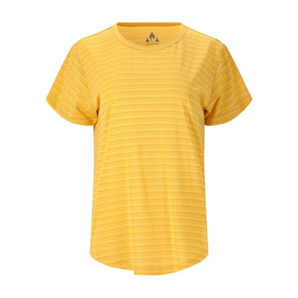 Koszulka damska Whistler Skylon. Brązowe bluzki damskie WHISTLER, bez wzorów, sportowe, bez kołnierzyka, bez ramiączek. Za 89.99 zł.