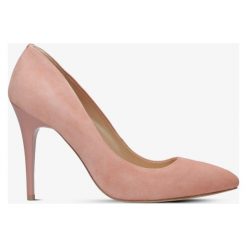 Symbiosis Carrie Szpilki Zamsz Różowe buty damskie, różowy, rozmiar 6. Czerwone szpilki Symbiosis, bez wzorów, z materiału, bez obcasa. W wyprzedaży za 149.99 zł.