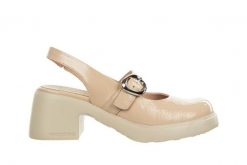 Sandały Wonders E-7111 Palo 138032, Beżowy, Skóra lakierowana - 37. Brązowe sandały damskie Wonders, bez wzorów, z lakierowanej skóry, bez obcasa, na obcasie. W wyprzedaży za 404.10 zł.