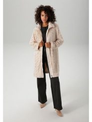 Aniston Płaszcz pluszowy w kolorze beżowym rozmiar: 40. Brązowe płaszcze damskie Aniston, bez wzorów. Za 95.92 zł.
