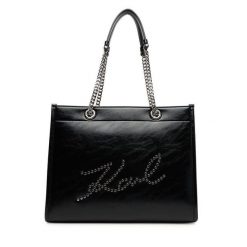 Torebka KARL LAGERFELD. Czarne torebki klasyczne damskie Karl Lagerfeld, bez wzorów, bez dodatków. Za 789.99 zł.