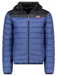 Geographical Norway Kurtka pikowana "Amigoglerc Hood" w kolorze niebiesko-czarnym rozmiar: XXL. Niebieskie kurtki męskie Geographical Norway, xxl, bez wzorów, bez kaptura. Za 144.24 zł.
