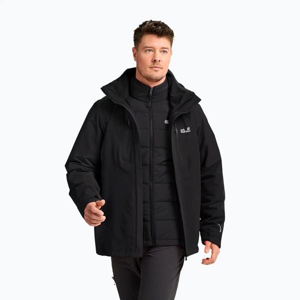 Kurtka 3w1 męska Jack Wolfskin Jasper Pro 3IN1. Czarne kurtki męskie Jack Wolfskin, l, bez wzorów, z materiału, bez kaptura. Za 1,659.00 zł.