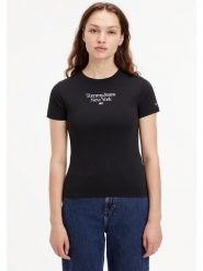 TOMMY JEANS Koszulka w kolorze czarnym rozmiar: L. Czarne t-shirty damskie Tommy Jeans, l, bez wzorów, z jeansu, bez kołnierzyka. Za 83.42 zł.