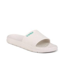 Klapki basenowe damskie Coqui Rune. Białe klapki damskie Coqui, bez wzorów, bez obcasa. Za 35.99 zł.