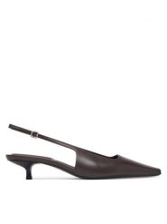 Calvin Klein Czółenka Kitten Heel Pump Sling Hdw HW0HW03168 Brązowy ciemny. Brązowe czółenka damskie CALVIN KLEIN, bez wzorów, bez obcasa. Za 569.99 zł.