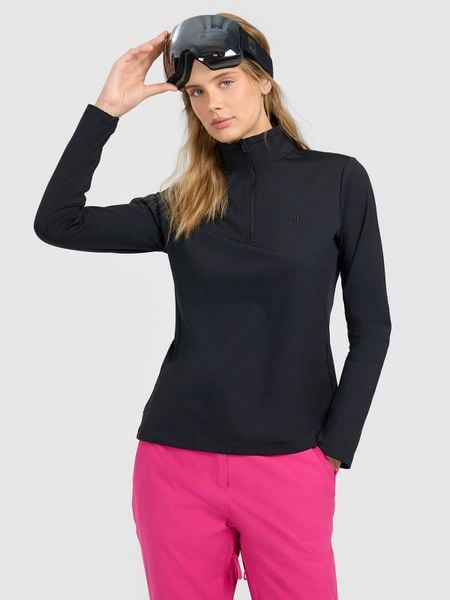 4F Bielizna termiczna ocieplana (góra) damska - czarna S. Czarna bielizna termoaktywna damska 4f, s, bez wzorów, z materiału. Za 129.99 zł.