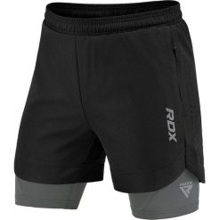 Spodenki treningowe RDX T16. Czarne szorty męskie RDX, bez kołnierzyka. Za 139.99 zł.