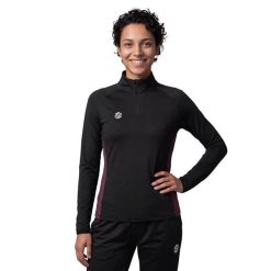 Damska bluza sportowa ze stójką Siroko Halfzip Black/Burgundy W. Czarne bluzy bez kaptura damskie SIROKO, m, bez wzorów, z materiału, bez ramiączek, krótkie, bez kaptura. Za 249.00 zł.