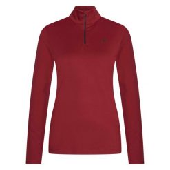 Damska koszulka jeździecka z długim rękawem Euro-Star Olivia. Czerwone t-shirty damskie EURO-STAR, xl, bez wzorów, bez kołnierzyka. Za 486.00 zł.