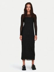 JDY Sukienka codzienna Elsa 15335584 Czarny Regular Fit. Czarne sukienki damskie JDY, na co dzień, s, bez wzorów, z syntetyku, bez kołnierzyka, bez ramiączek, proste. Za 99.99 zł.