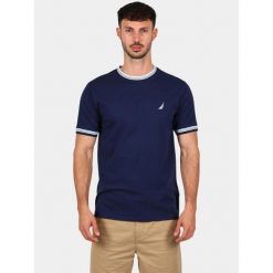 T-shirt męski Nautica Orinoco. Niebieskie t-shirty męskie Nautica, m, bez wzorów, z bawełny, bez kołnierzyka. Za 199.00 zł.