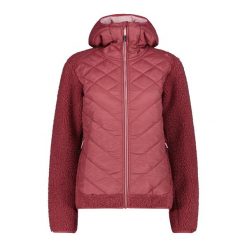 Damska hybrydowa kurtka puchowa z odpinanym kapturem CMP. Czerwone kurtki damskie CMP, bez wzorów, z puchu, z kapturem. Za 435.50 zł.
