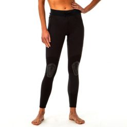 Legginsy UV surfingowe damskie Olaian 900 z neoprenu. Czarne legginsy damskie OLAIAN, s, bez wzorów, z neoprenu. Za 119.99 zł.