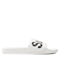 Klapki Superga. Białe klapki damskie Superga, bez wzorów, bez obcasa. Za 99.99 zł.