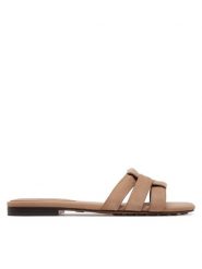 Aldo Klapki Gotosandal 13966707 Brązowy. Brązowe klapki damskie Aldo, bez wzorów, z nubiku, bez obcasa. Za 209.99 zł.