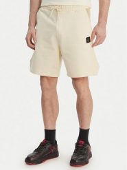 HUGO Szorty materiałowe Despen_RB 50559712 Écru Relaxed Fit. Szorty męskie Hugo, bez wzorów, z bawełny. Za 379.99 zł.