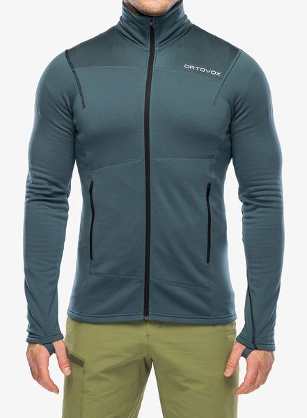 Bluza polarowa męska Ortovox Fleece Light Jacket. Zielone bluzy z kapturem męskie ORTOVOX, m, z materiału. Za 788.69 zł.