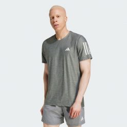 Koszulka Own The Run. Białe t-shirty sportowe męskie Adidas, m, z materiału, bez ramiączek, do biegania. Za 149.00 zł.