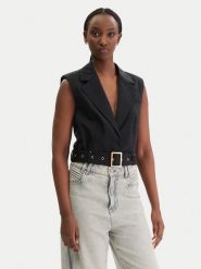 KARL LAGERFELD Kamizelka garniturowa B1W14009 Czarny Slim Fit. Czarne kamizelki damskie Karl Lagerfeld, z syntetyku. Za 1,399.00 zł.