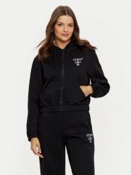 Guess Bluza V5RQ20 KC3D2 Czarny Regular Fit. Czarne bluzy bez kaptura damskie Guess, m, z bawełny. Za 329.99 zł.