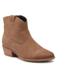 Jenny Fairy Botki WYL2691-1 Czarny. Czarne botki damskie Jenny Fairy, ze skóry, bez obcasa, na płaskiej podeszwie, bez zapięcia. Za 103.99 zł.