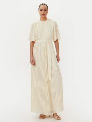 TWINSET Kombinezon 251TP2050 Beżowy Loose Fit. Brązowe kombinezony damskie Twinset, bez wzorów, z syntetyku, bez kołnierzyka, bez ramiączek. Za 759.99 zł.