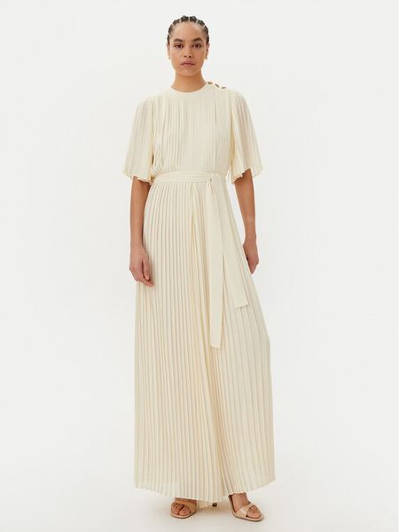 TWINSET Kombinezon 251TP2050 Beżowy Loose Fit. Brązowe kombinezony damskie Twinset, bez wzorów, z syntetyku, bez kołnierzyka, bez ramiączek. Za 679.99 zł.