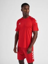 Koszulka sportowa męska Hummel Core XK Poly T-Shirt S/S. Czerwone t-shirty męskie HUMMEL, m, bez wzorów, z materiału, bez kołnierzyka. Za 111.90 zł.