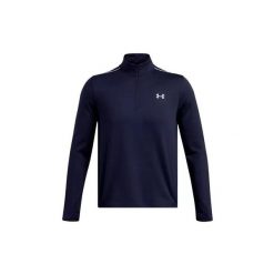 Bluza Under Armour Vanish Cw Half Zip. Niebieskie bluzy sportowe męskie Under Armour, bez wzorów, z elastanu, bez kołnierzyka, bez ramiączek. Za 375.00 zł.