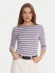 Tommy Hilfiger Bluzka WW0WW40589 Fioletowy Regular Fit. Fioletowe bluzki damskie Tommy Hilfiger, xxl, bez wzorów, z bawełny, bez ramiączek. Za 209.99 zł.