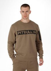 Bluza sportowa męska Pitbull West Coast Beyer Crewneck. Brązowe bluzy sportowe męskie PITBULL, bez wzorów, z bawełny, sportowe, bez kołnierzyka, bez ramiączek. Za 239.00 zł.