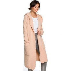 Kardigan w kolorze pudrowego różu. Czerwone kardigany damskie Be Wear, bez wzorów, z wełny. Za 159.95 zł.