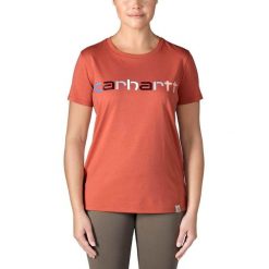 Koszulka damska bawełniana Carhartt Lightweight Multi Color Logo. Czarne t-shirty damskie Carhartt, s, bez wzorów, z bawełny, bez kołnierzyka. Za 141.99 zł.