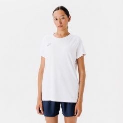 Second Life - Koszulka do piłki nożnej damska Kipsta Viralto - Stan Doskonały. Białe t-shirty damskie KIPSTA, s, bez wzorów, z materiału, bez kołnierzyka. Za 41.99 zł.