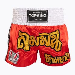 Spodenki treningowe Top King Thai Boxing. Czerwone szorty damskie TOP KING, bez wzorów, sportowe. Za 199.99 zł.