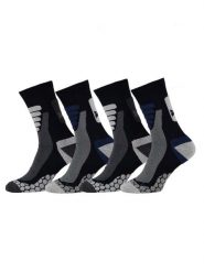 Skarpety trekkingowe Coolmax® do łydki 4 pary – Niebieski. Niebieskie skarpetki damskie XTREME SOCKSWEAR, bez wzorów, z bawełny. Za 173.56 zł.