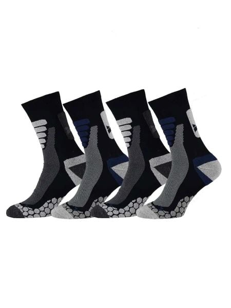 Skarpety trekkingowe Coolmax® do łydki 4 pary – Niebieski. Niebieskie skarpetki damskie XTREME SOCKSWEAR, bez wzorów, z bawełny. Za 173.56 zł.