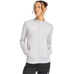 Bluza damska adidas Entrada 26 Track, dopasowana, Climacool. Szare bluzy bez kaptura damskie Adidas, z poliesteru. Za 121.99 zł.