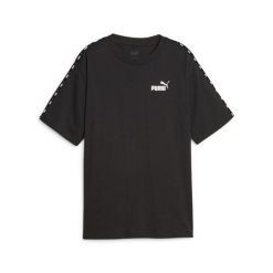 PUMA KOSZULKA ESS TAPE 67599401 r S. Czarne topy sportowe damskie Puma, s, bez wzorów, z bawełny, bez ramiączek. Za 92.90 zł.