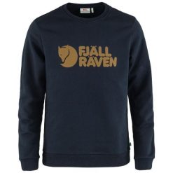Sweter męski Fjallraven Logo. Niebieskie swetry męskie Fjällräven, m, bez wzorów, bez kołnierzyka. Za 559.00 zł.