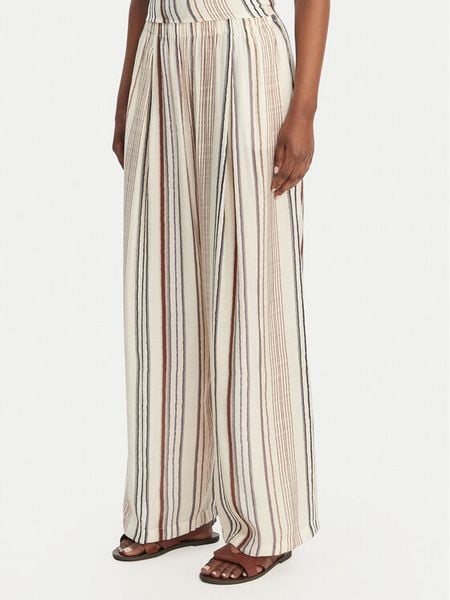 Eleh Spodnie materiałowe SS260132 Écru Relaxed Fit. Spodnie materiałowe damskie Eleh, bez wzorów, z materiału. Za 410.99 zł.