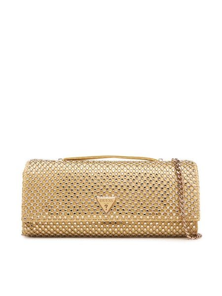 Guess Torebka Tasmin Mini HWRG9 931710 Złoty. Żółte torebki klasyczne damskie Guess, z aplikacjami, z materiału, wizytowe, bez kołnierzyka, bez ramiączek. Za 659.99 zł.