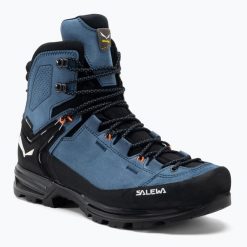 Buty trekkingowe męskie Salewa MTN Trainer 2 Mid GTX. Niebieskie buty trekkingowe męskie Salewa, na zimę, bez zapięcia. Za 1,069.00 zł.