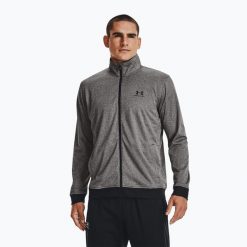 Bluza męska Under Armour Sportstyle Tricot. Czarne bluzy bez kaptura męskie Under Armour, bez wzorów, sportowe, bez kołnierzyka, bez ramiączek. Za 129.99 zł.