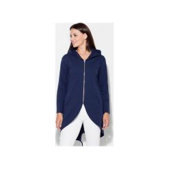 Bluza K215 Granat. Niebieskie bluzy z kapturem damskie Katrus, s, z dzianiny. Za 129.00 zł.
